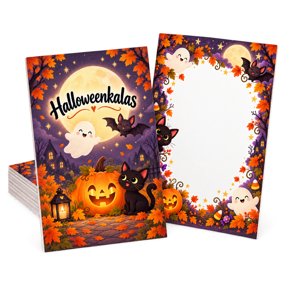 Inbjudningskort till halloweenkalas