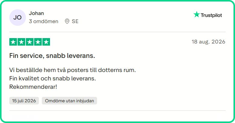 Kundrecension av Lillestudio på Trustpilot