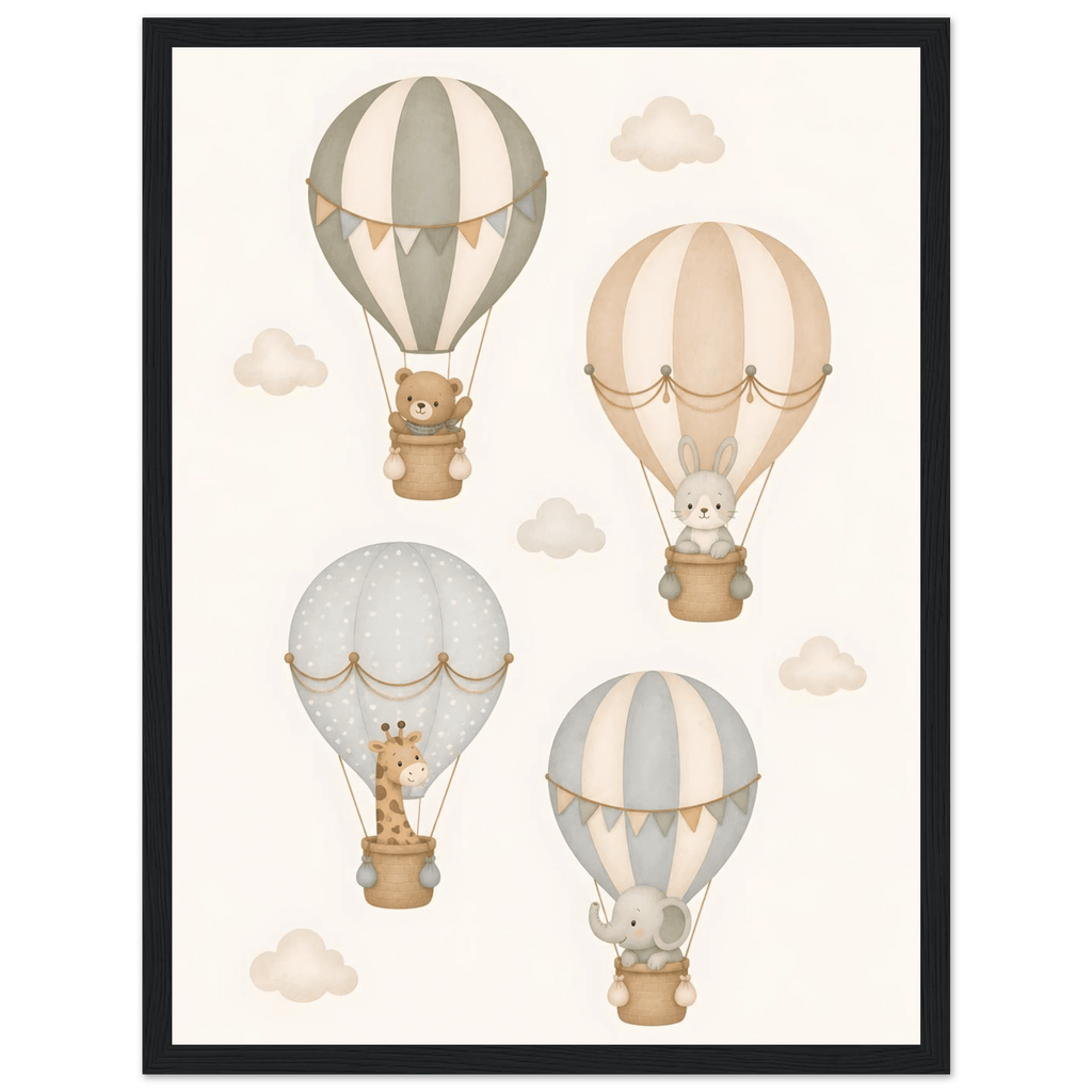 Djur i luftballonger barnposter poster