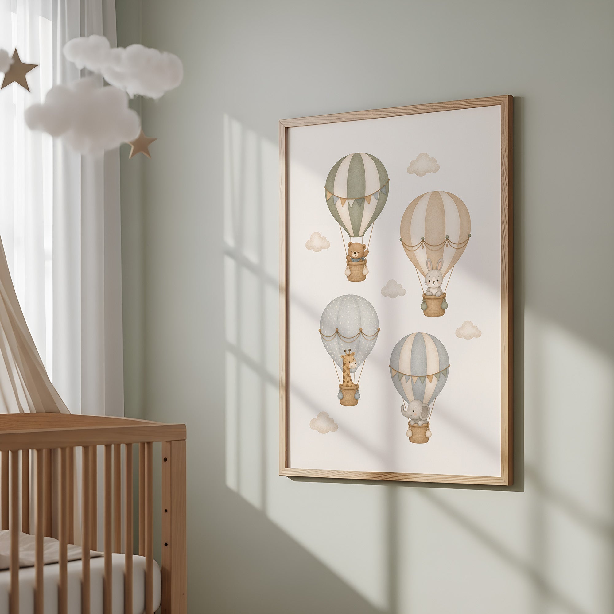 Djur i luftballonger barnposter poster
