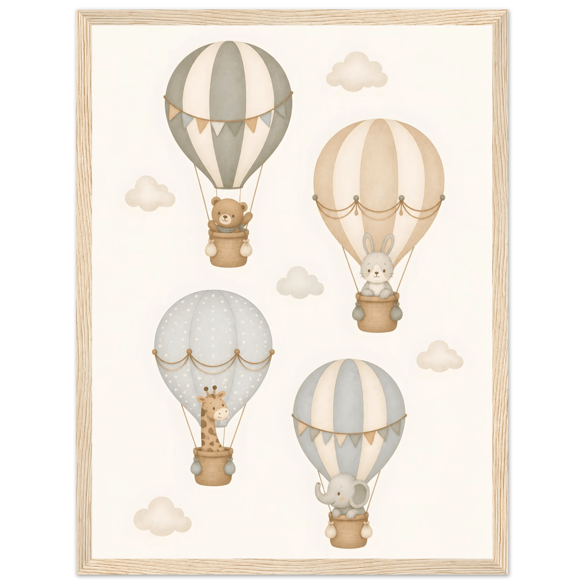 Djur i luftballonger barnposter poster