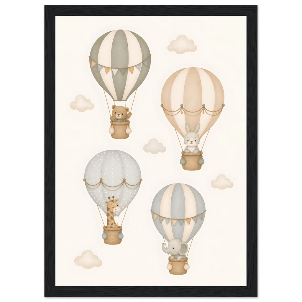 Djur i luftballonger barnposter poster