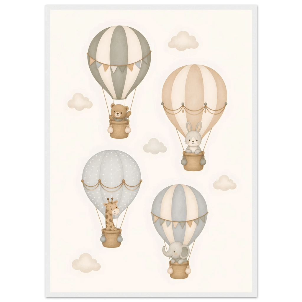 Djur i luftballonger barnposter poster