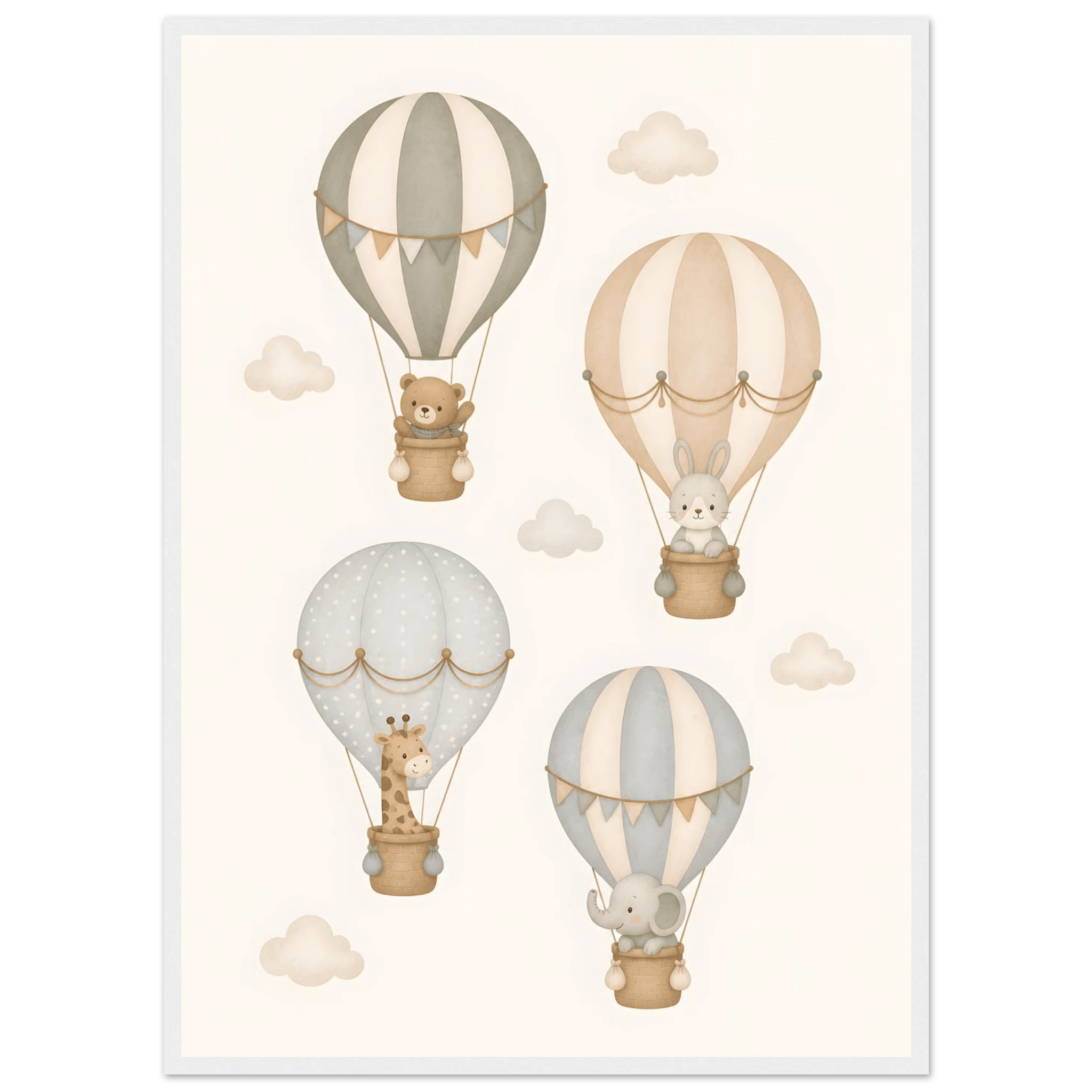 Djur i luftballonger barnposter poster