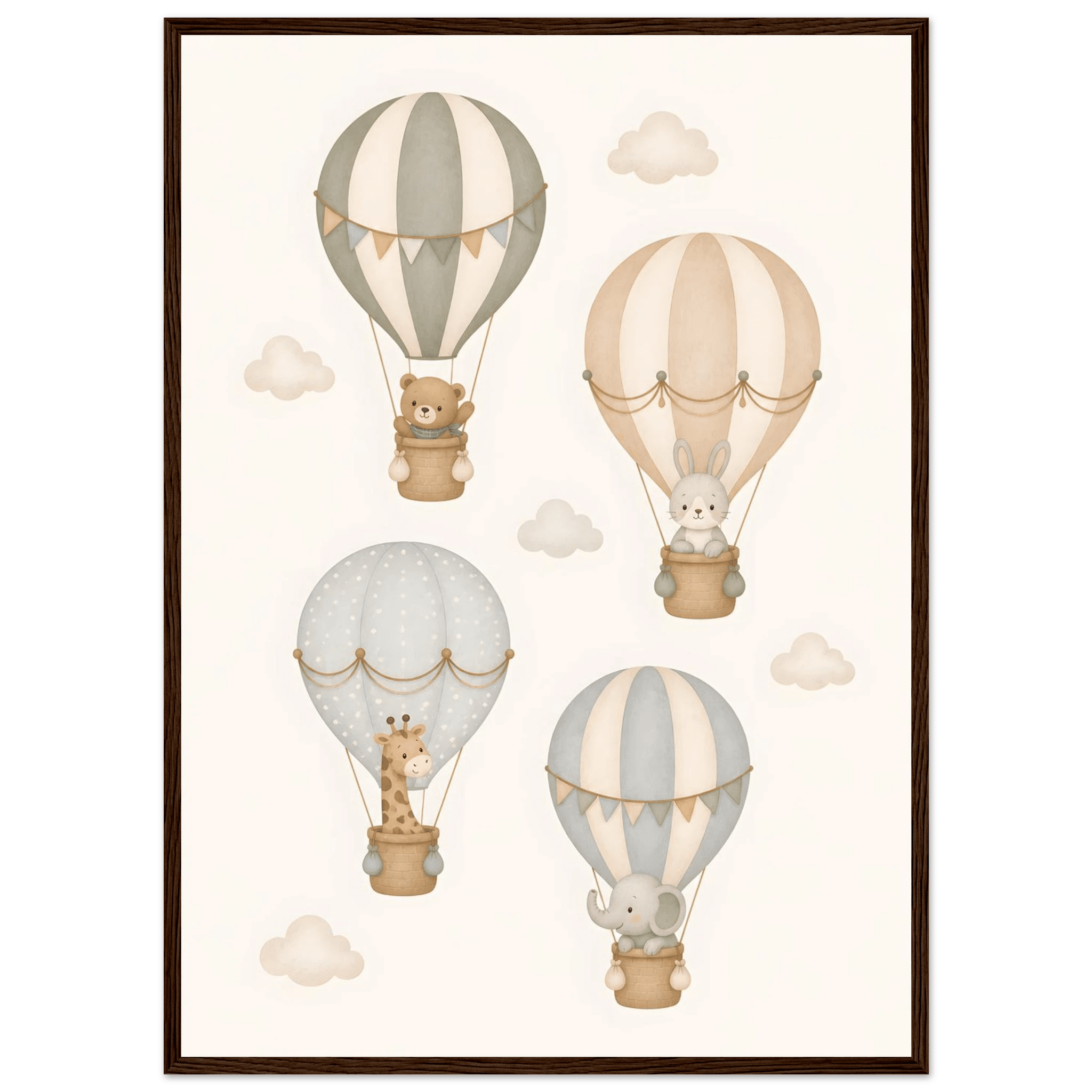 Djur i luftballonger barnposter poster
