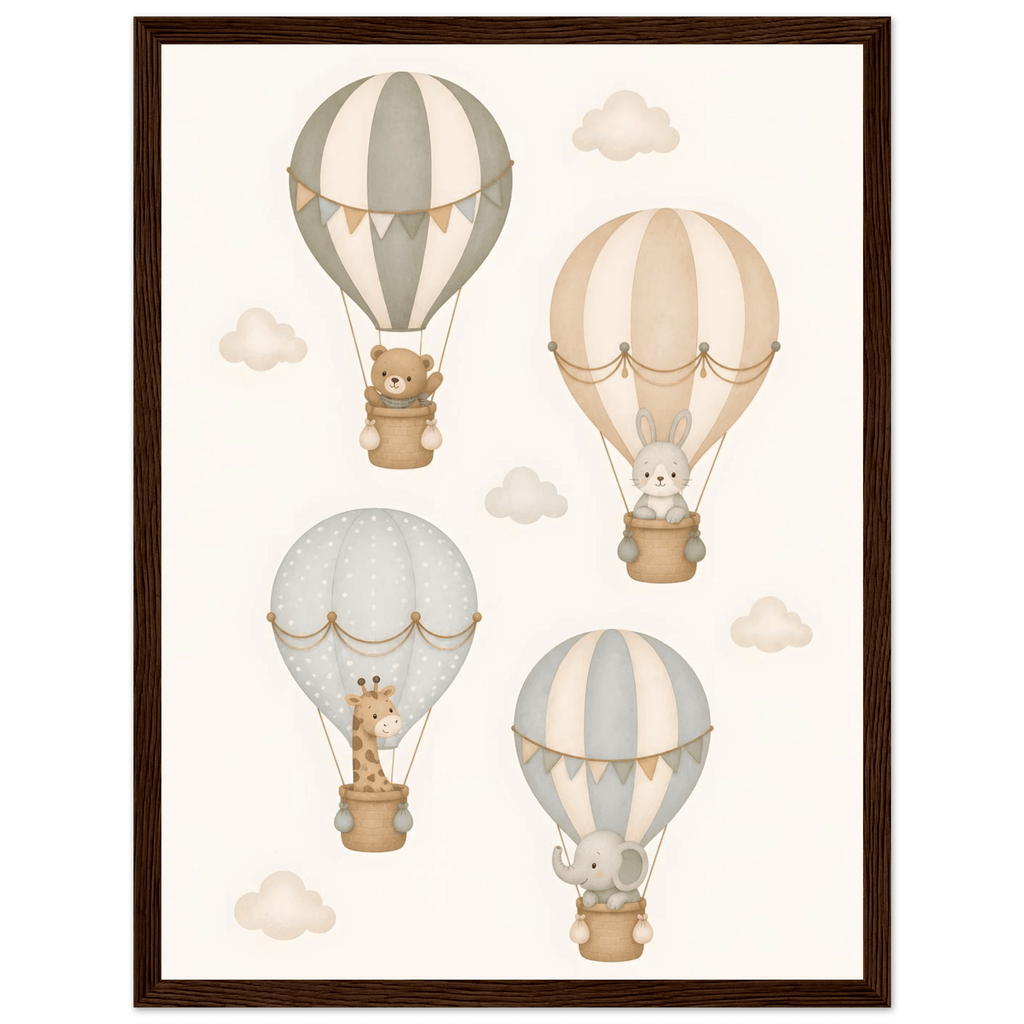 Djur i luftballonger barnposter poster