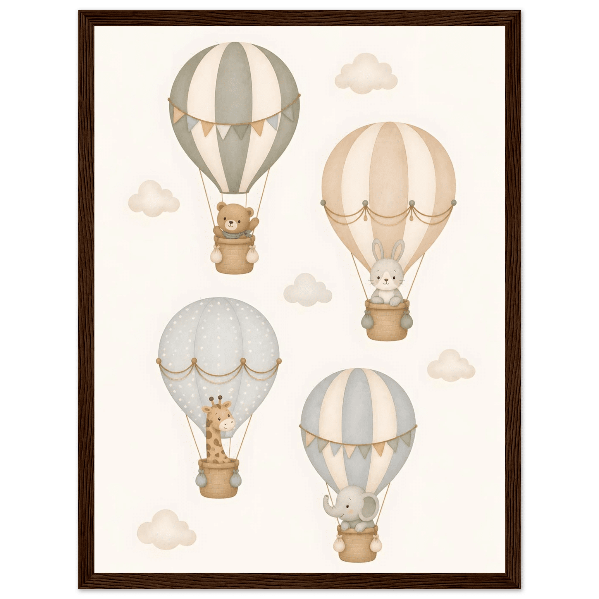 Djur i luftballonger barnposter poster