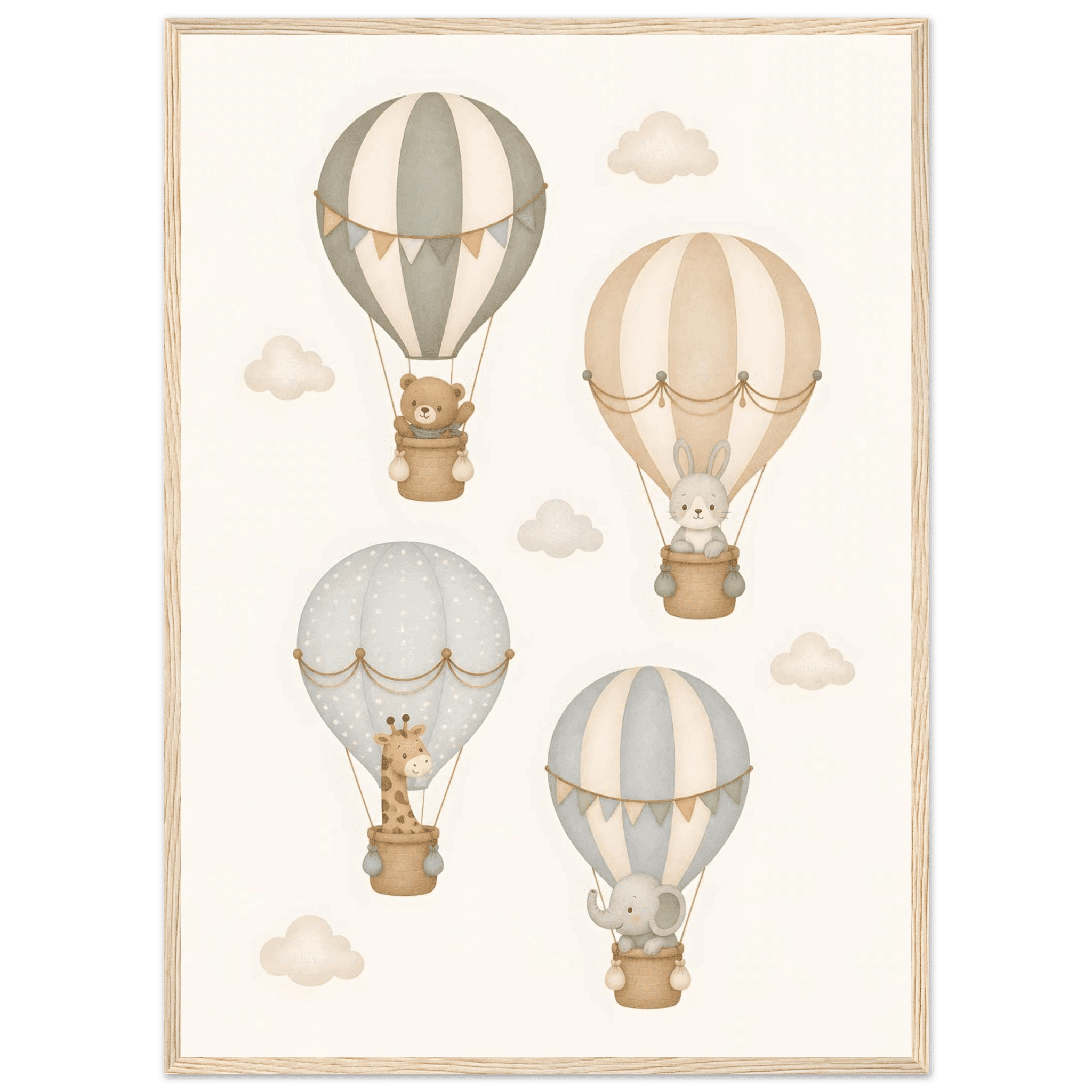 Djur i luftballonger barnposter poster