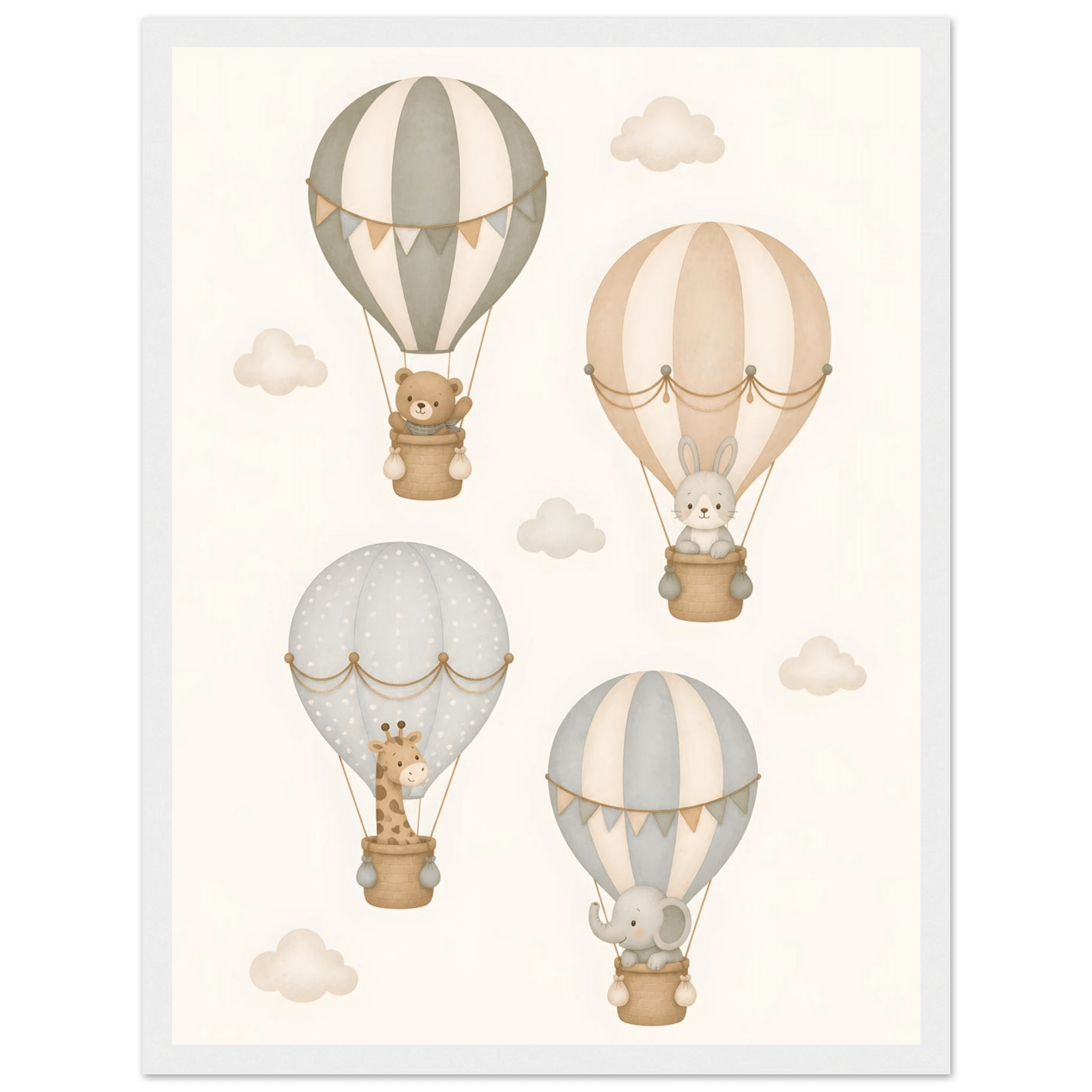 Djur i luftballonger barnposter poster