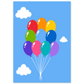 Färgglada ballonger poster poster