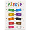 Färgposter med kritor poster