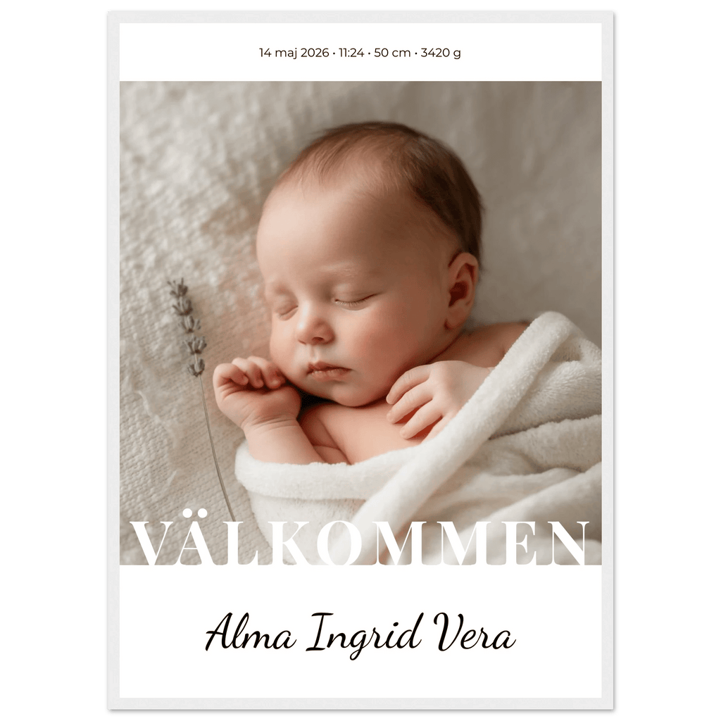 Födelseposter med namn poster