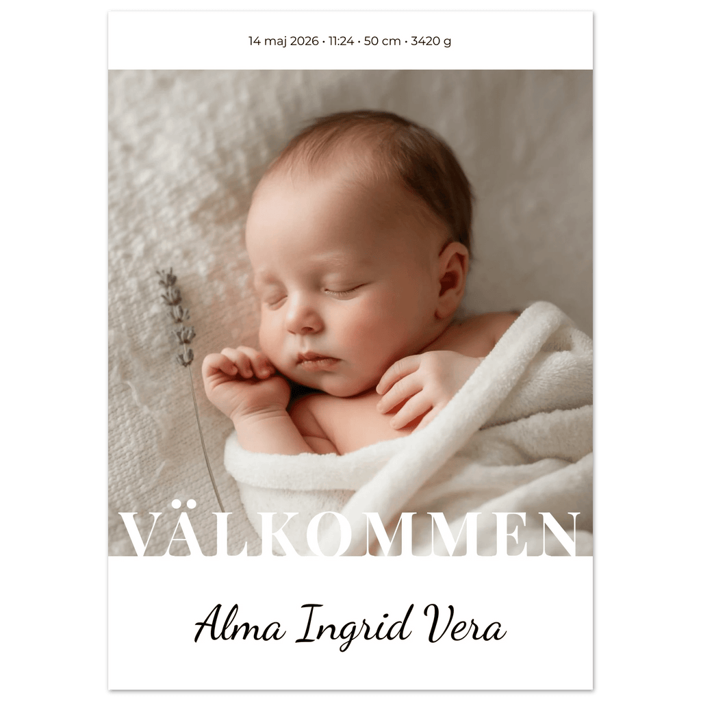 Födelseposter med namn poster