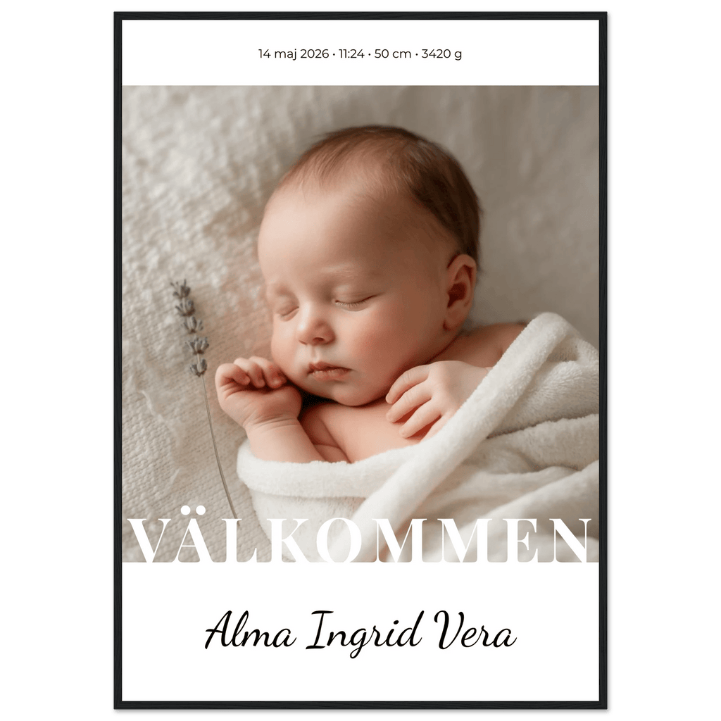 Födelseposter med namn poster