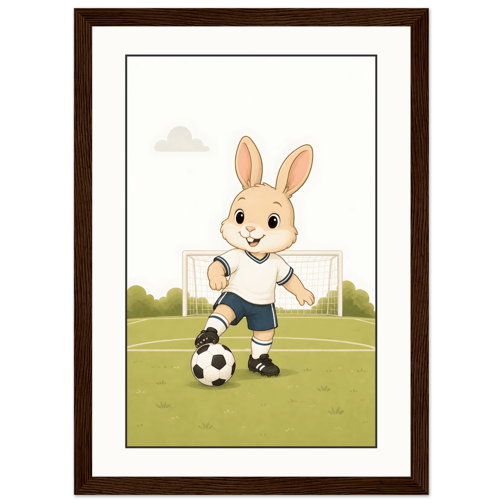 Kanin spelar fotboll poster