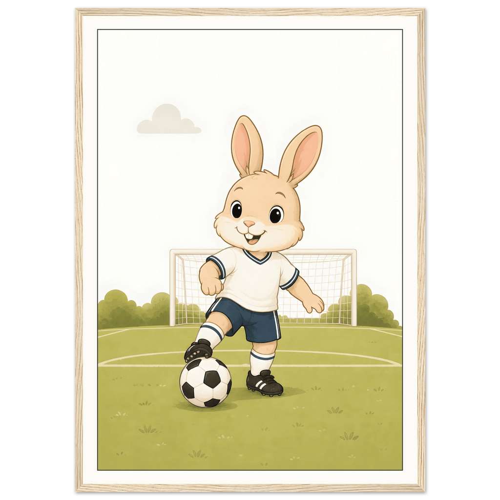 Kanin spelar fotboll poster