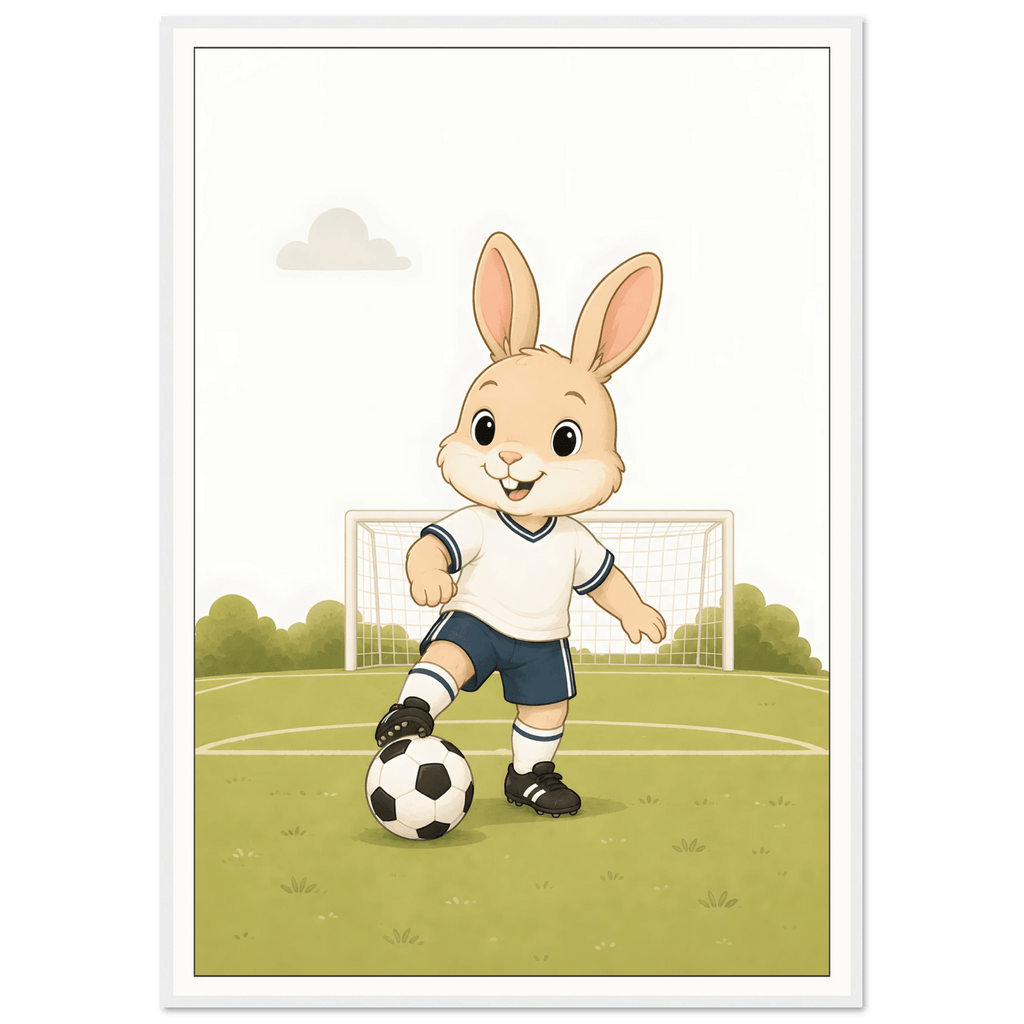 Kanin spelar fotboll poster