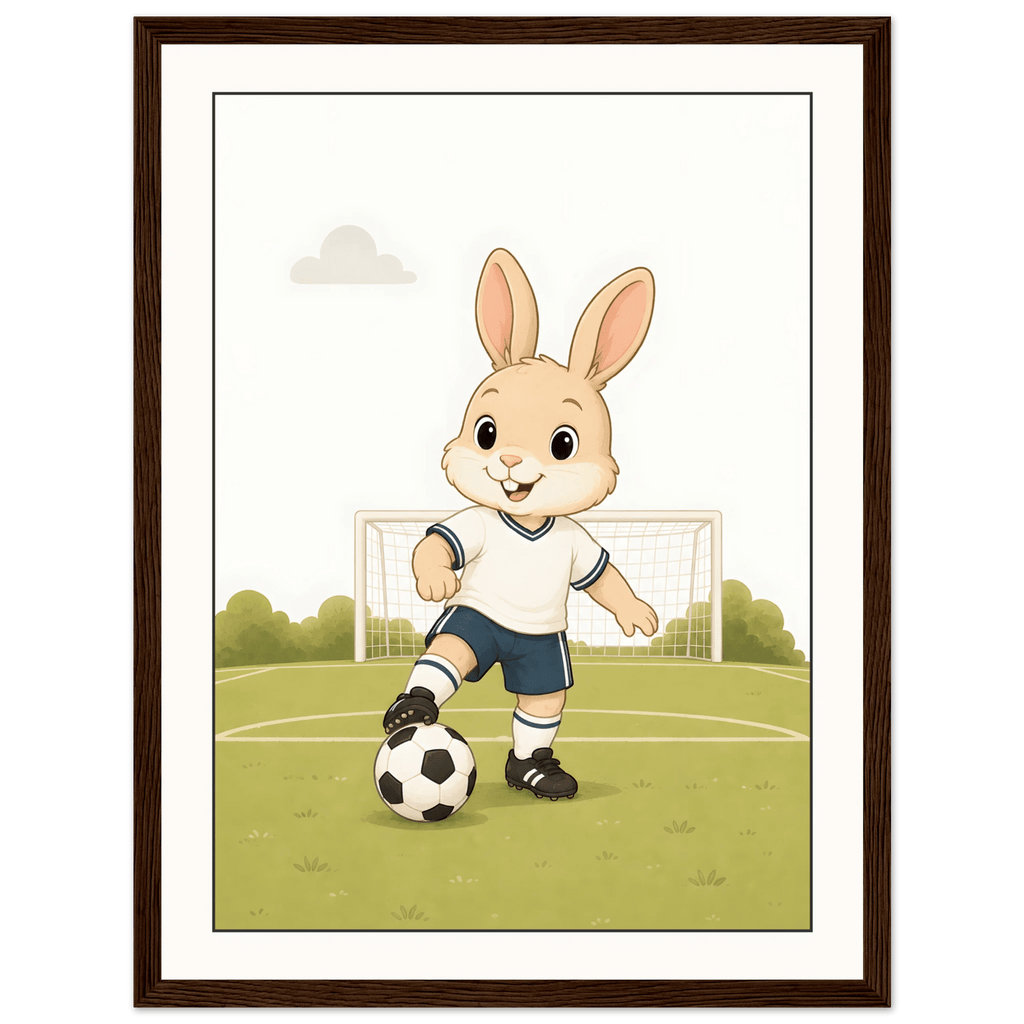 Kanin spelar fotboll poster