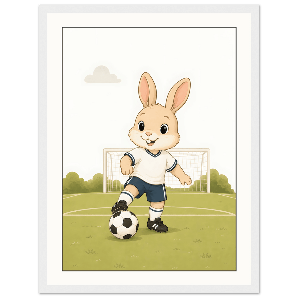 Kanin spelar fotboll poster