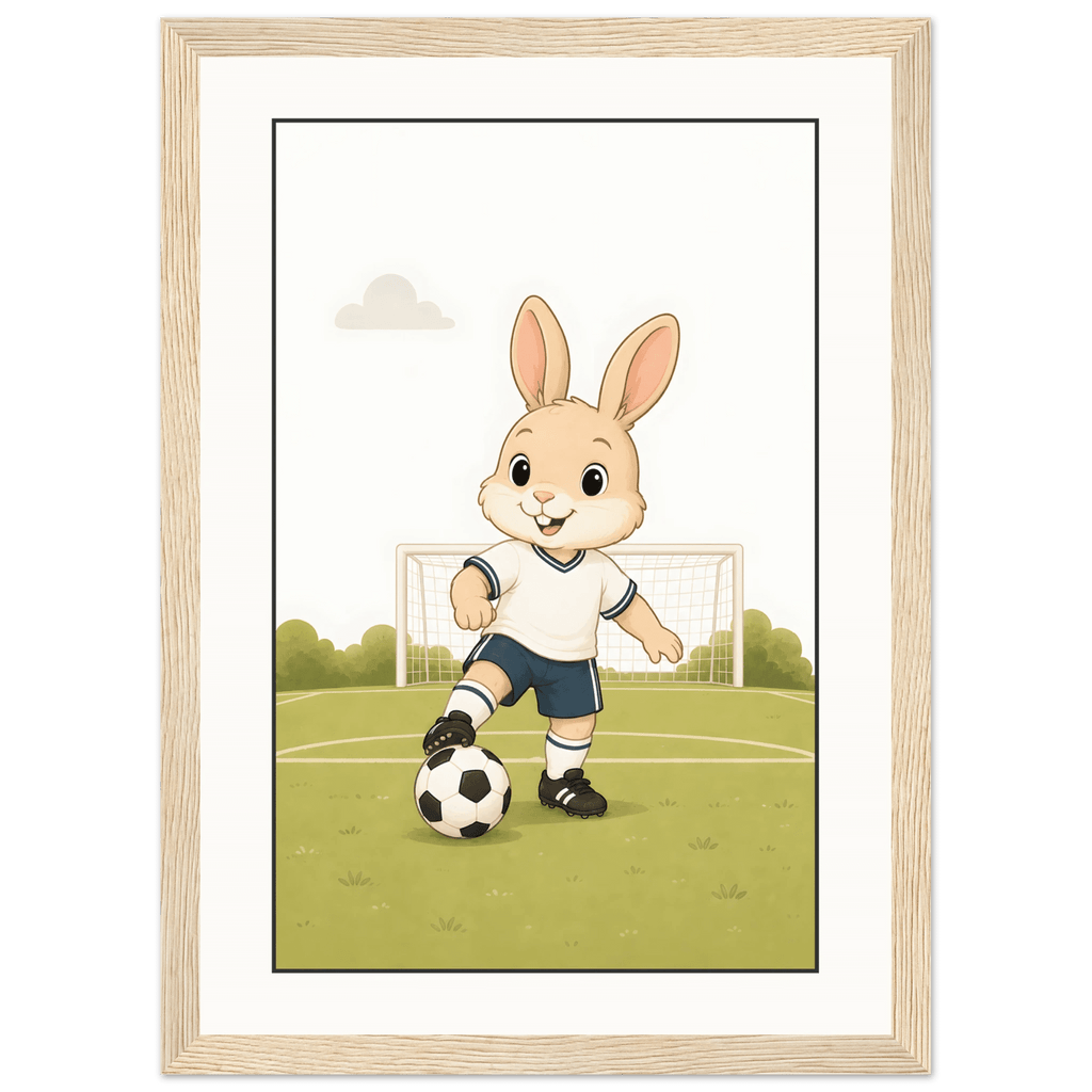 Kanin spelar fotboll poster