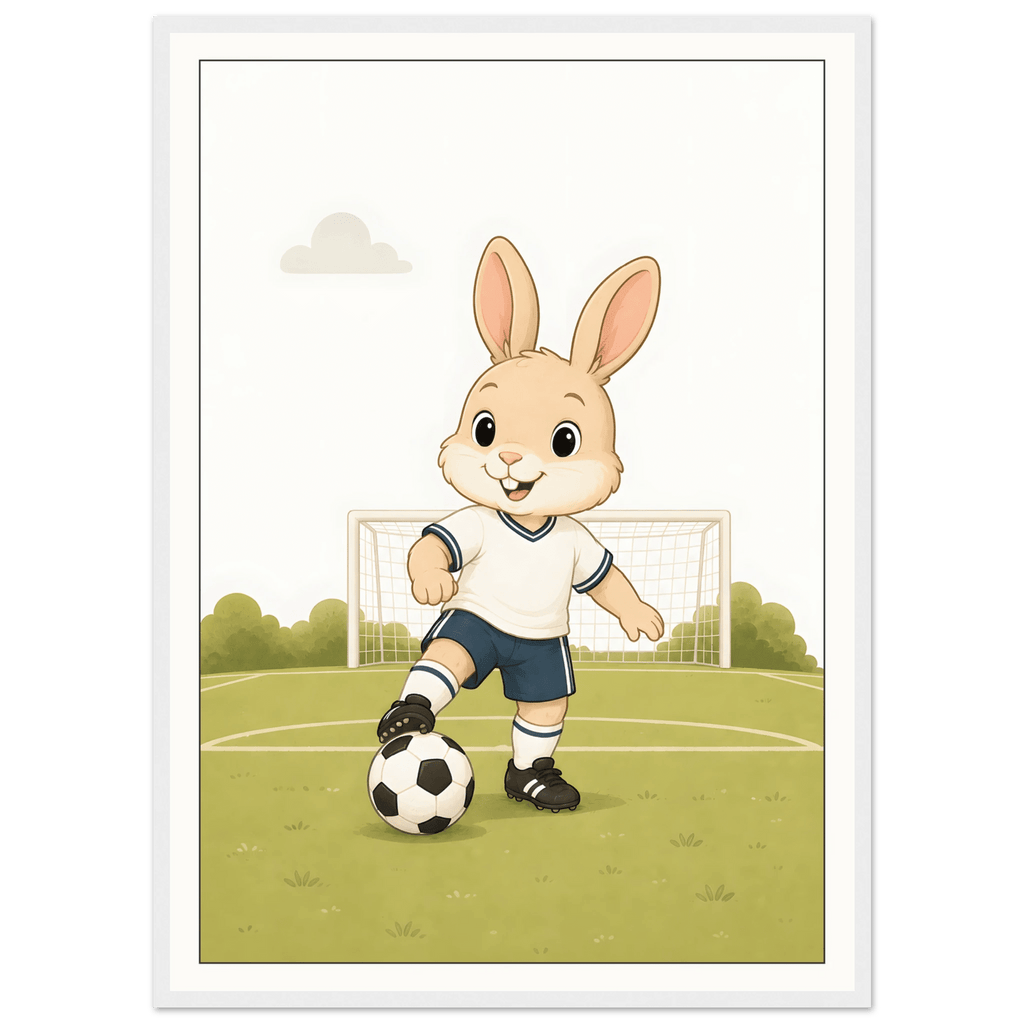 Kanin spelar fotboll poster