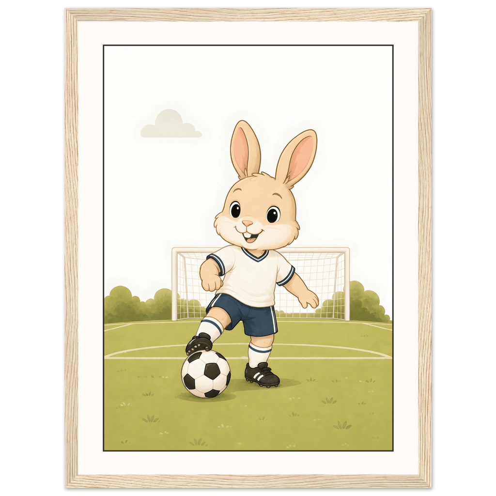 Kanin spelar fotboll poster