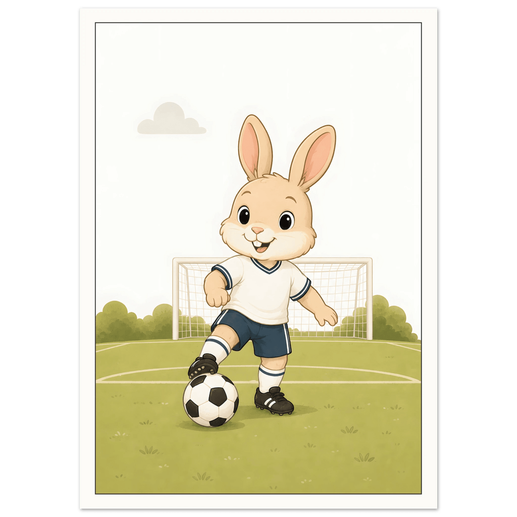 Kanin spelar fotboll poster