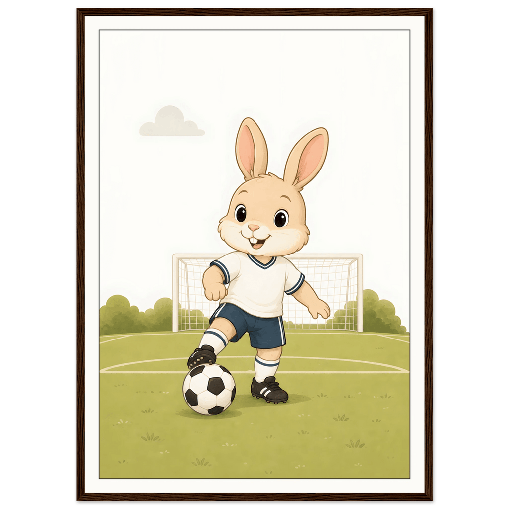 Kanin spelar fotboll poster