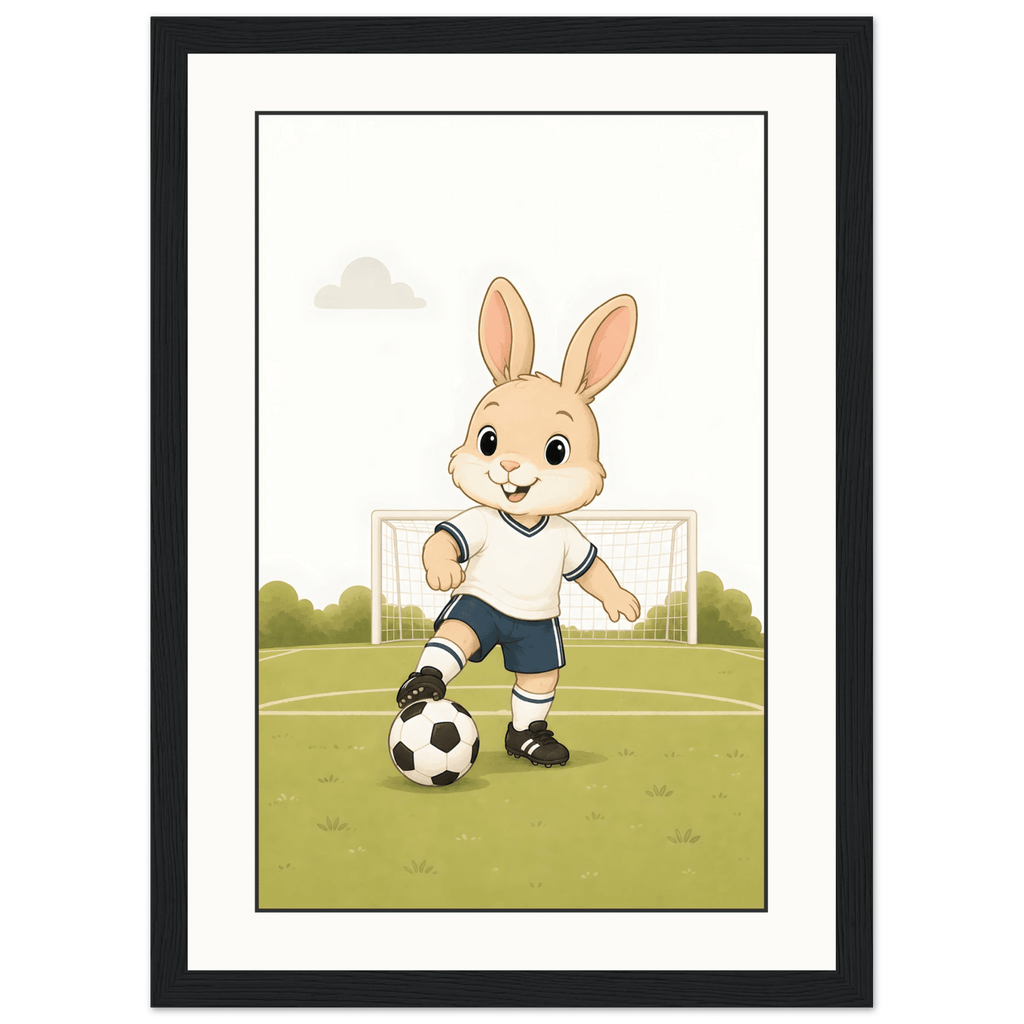 Kanin spelar fotboll poster