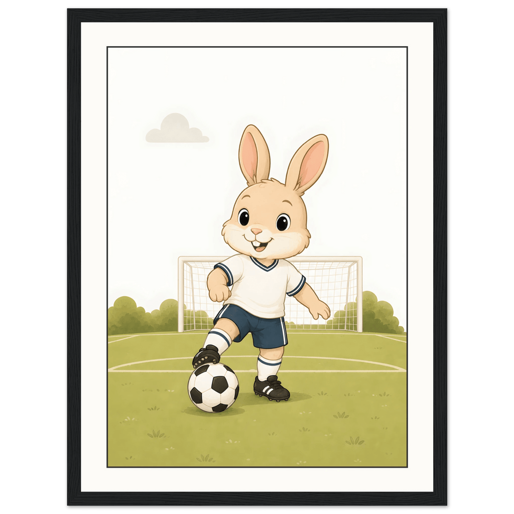 Kanin spelar fotboll poster