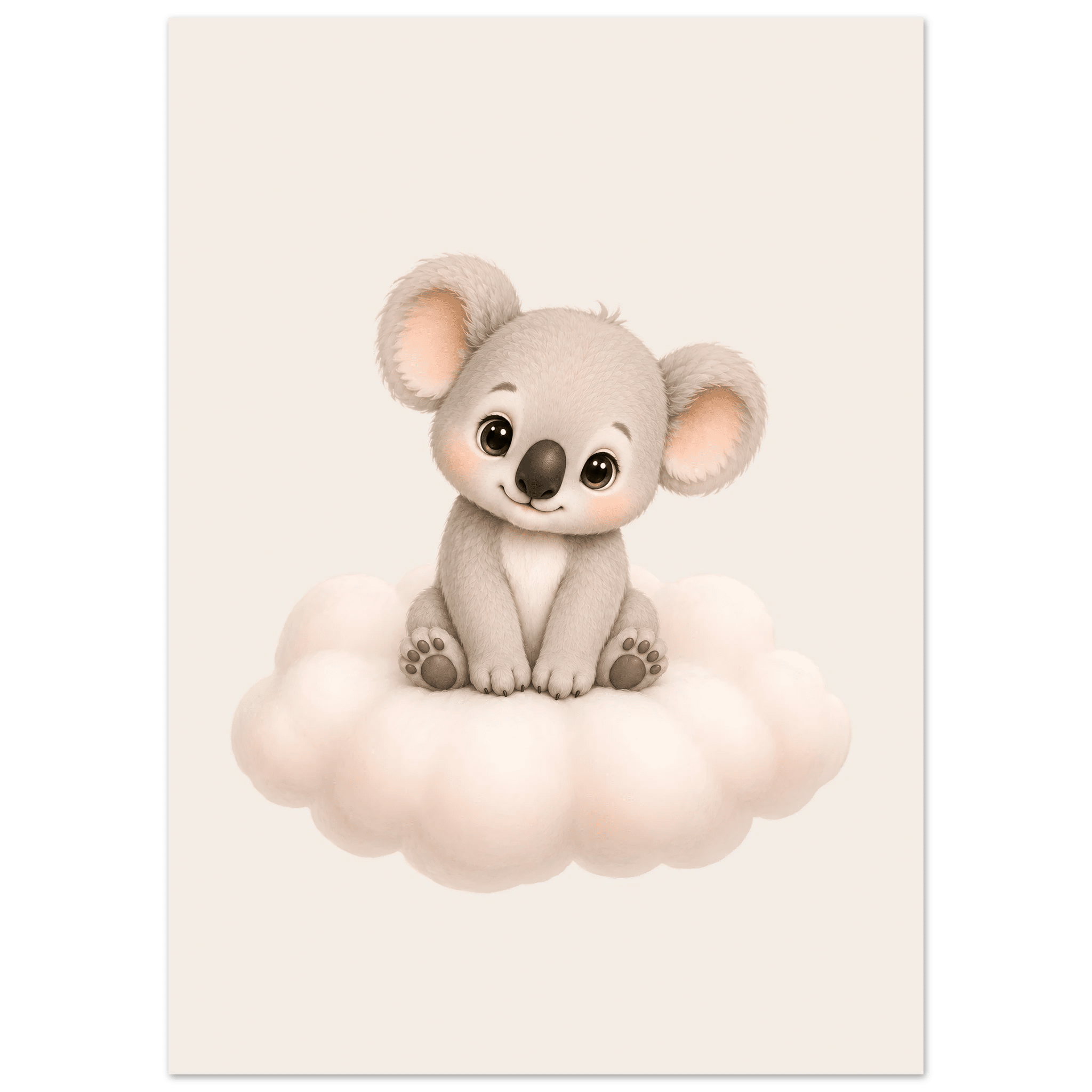 Koala på moln med namn poster