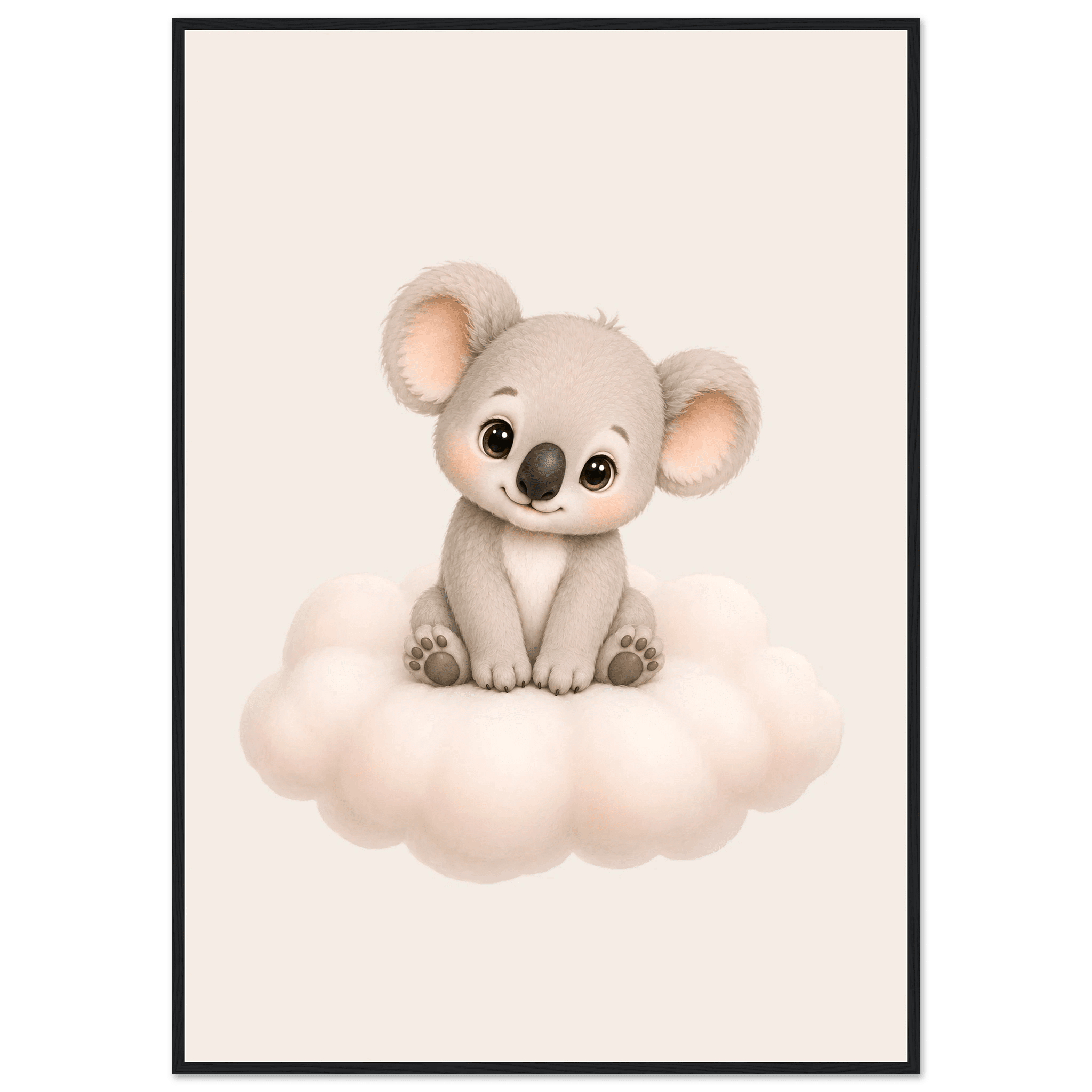 Koala på moln med namn poster