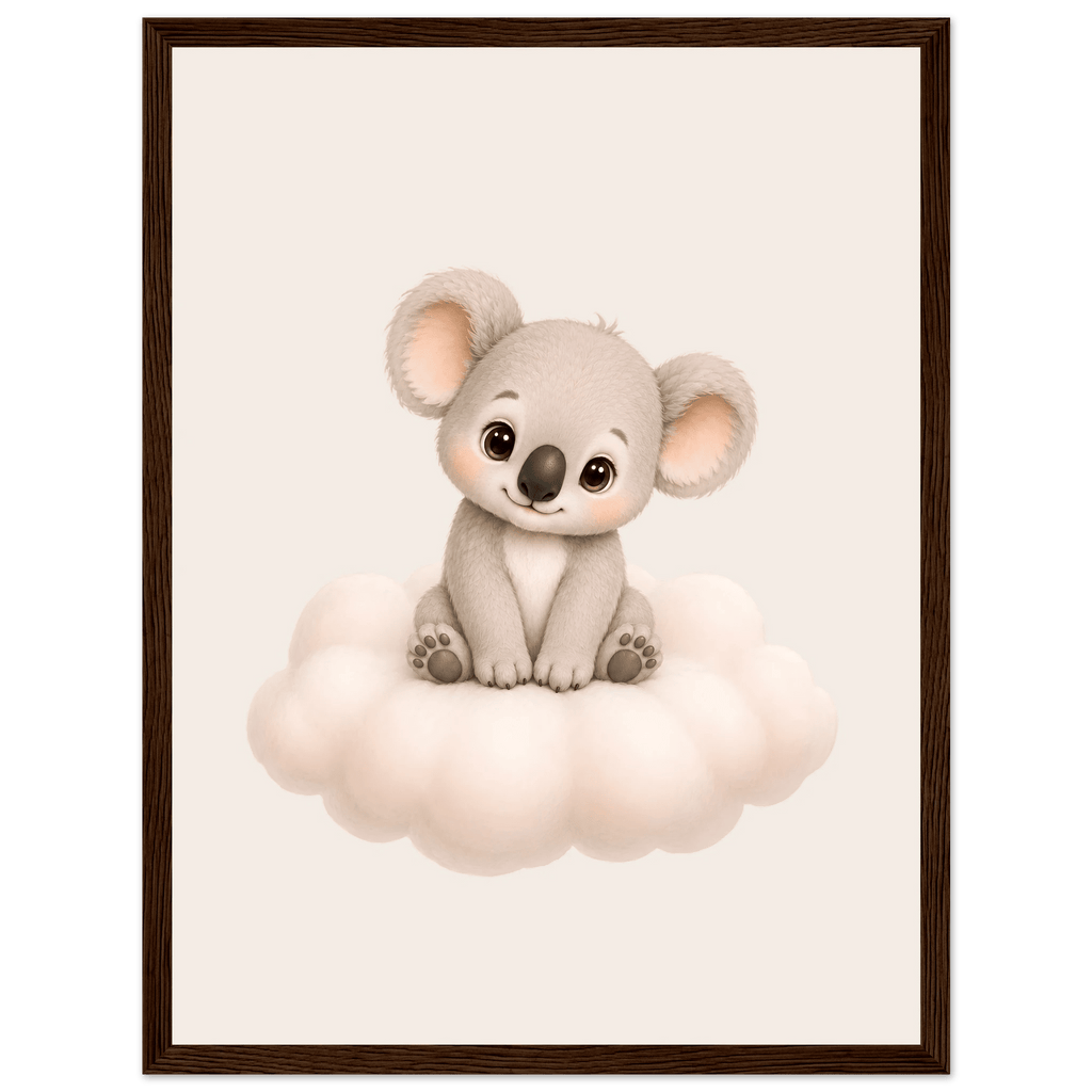 Koala på moln med namn poster