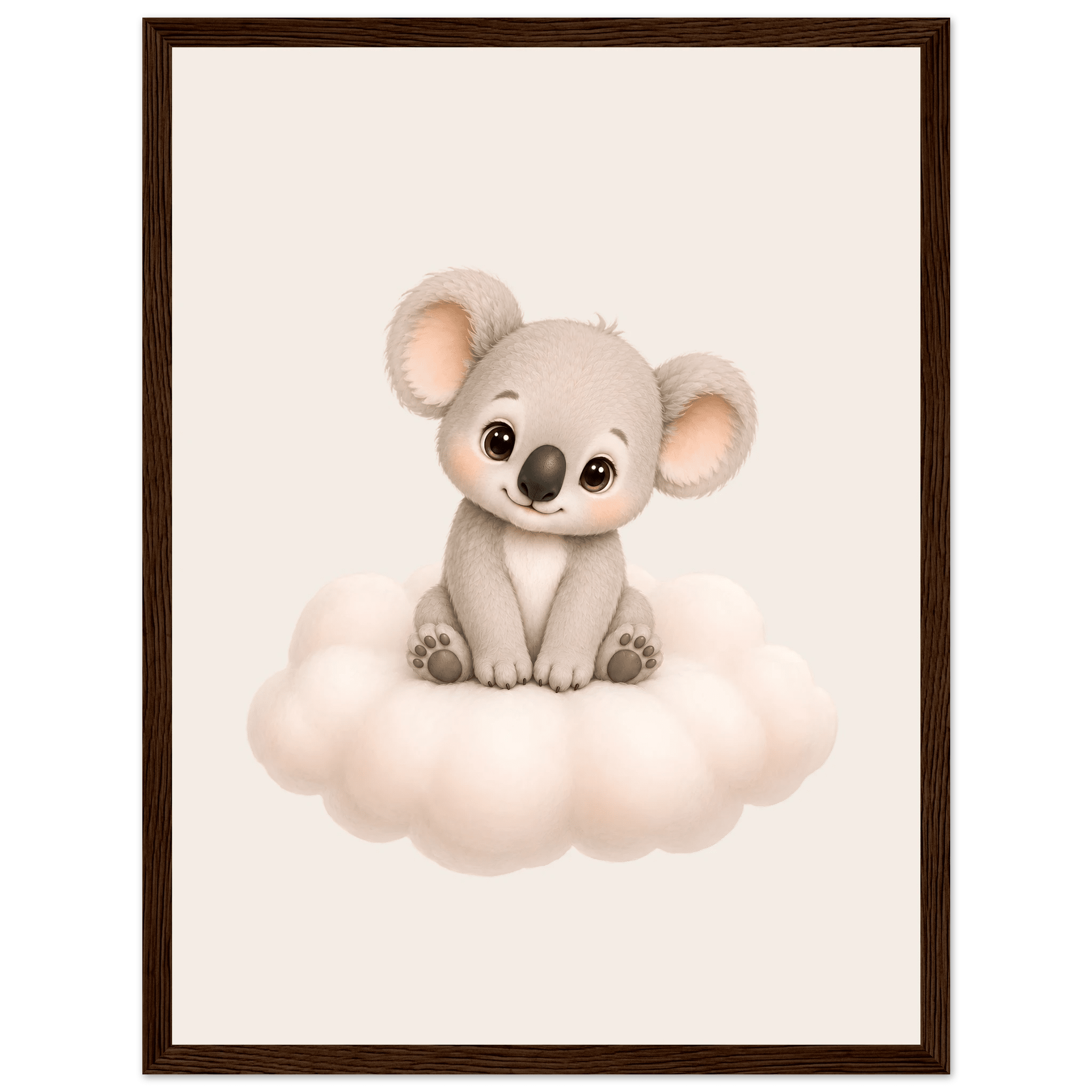 Koala på moln med namn poster