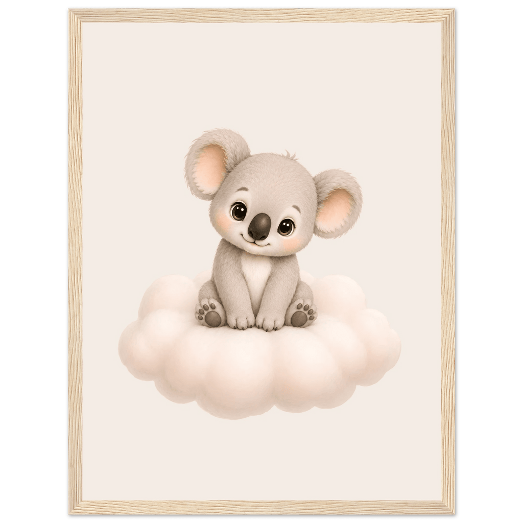 Koala på moln med namn poster