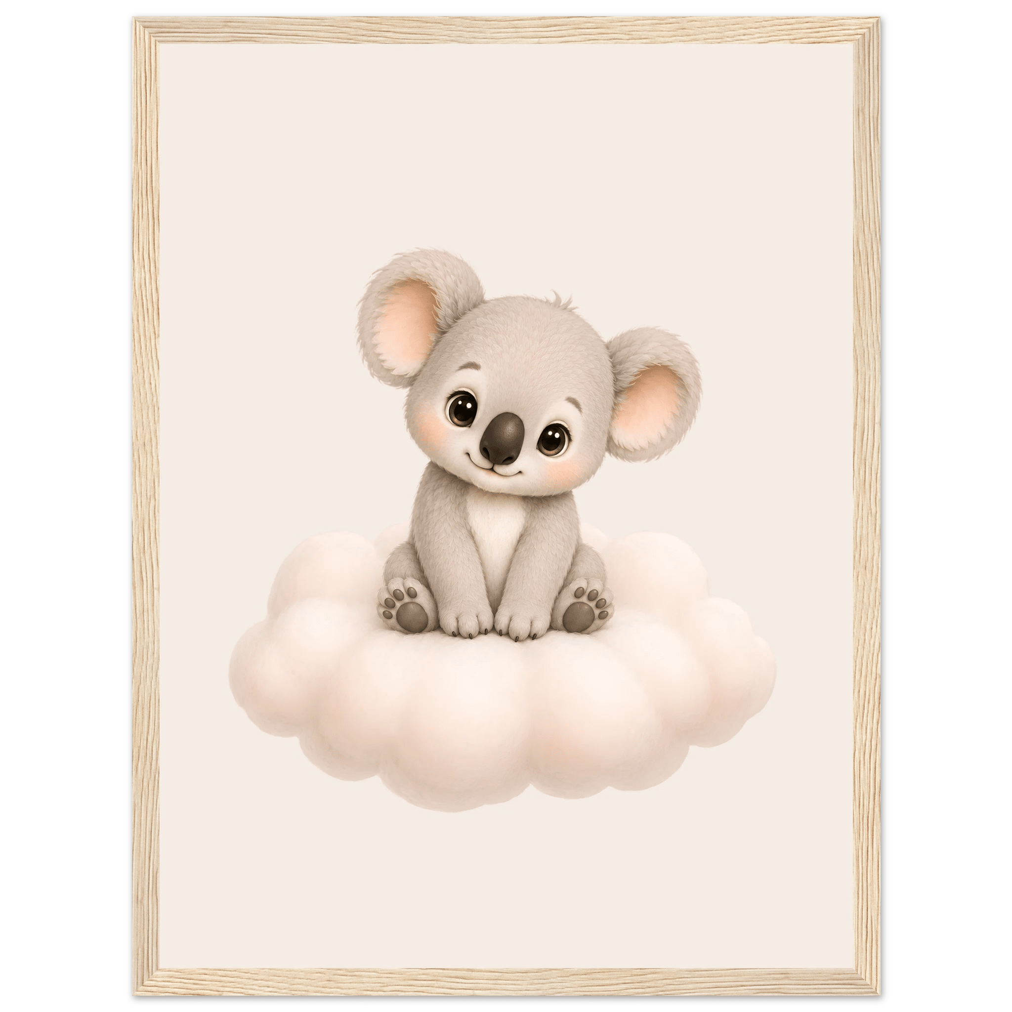 Koala på moln med namn poster