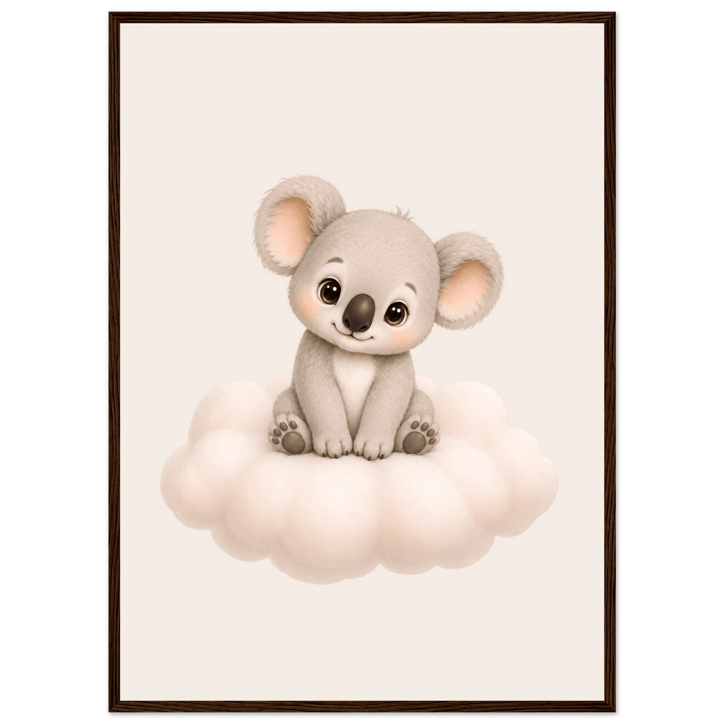Koala på moln med namn poster