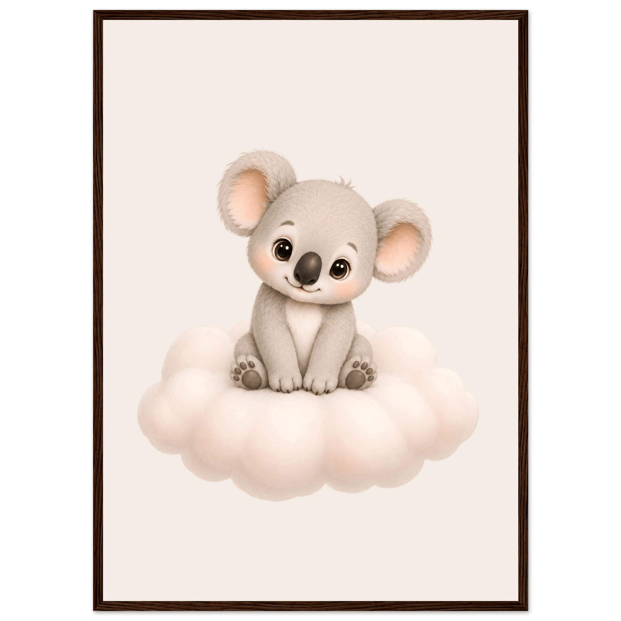 Koala på moln med namn poster