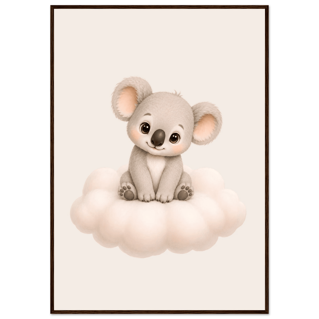 Koala på moln med namn poster