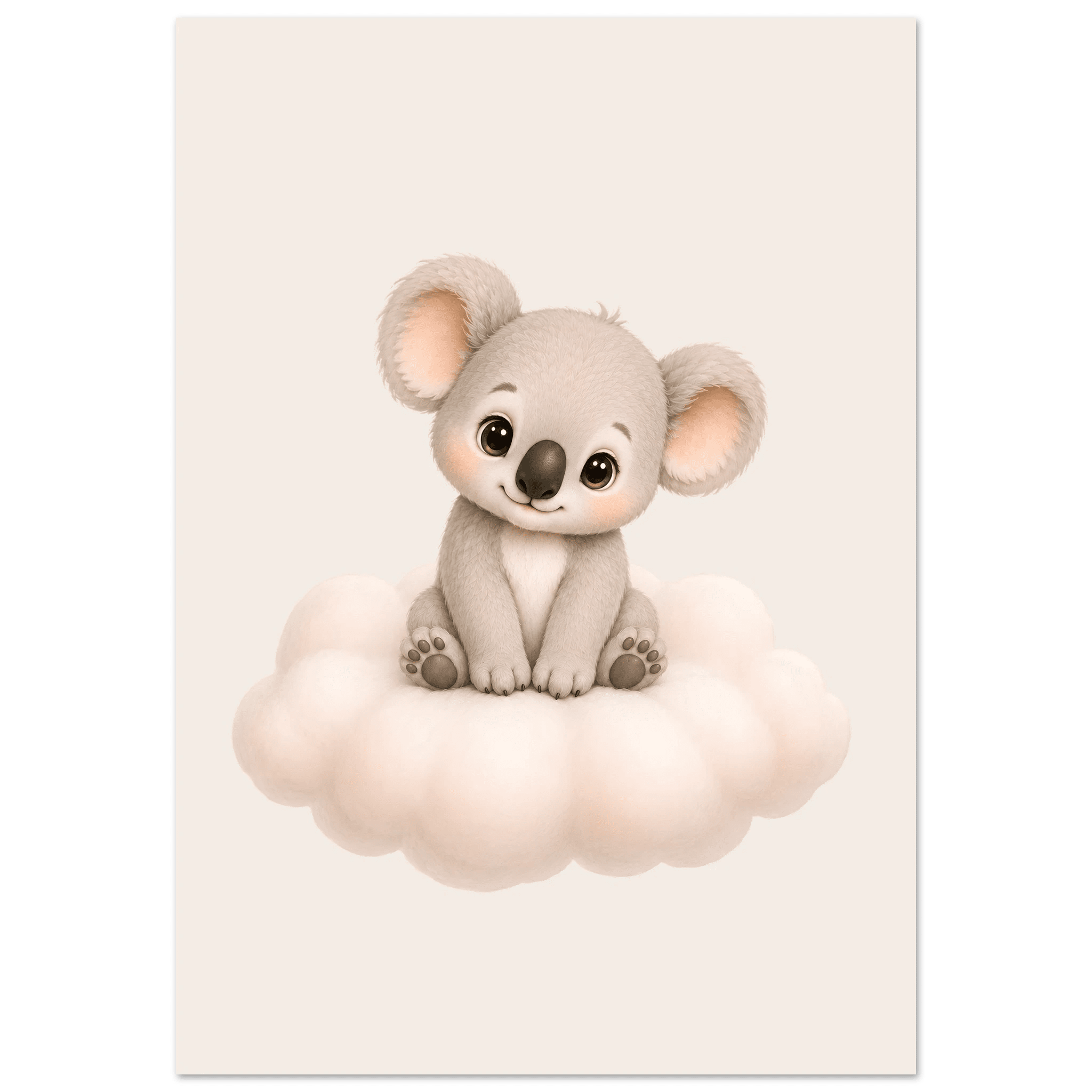 Koala på moln med namn poster