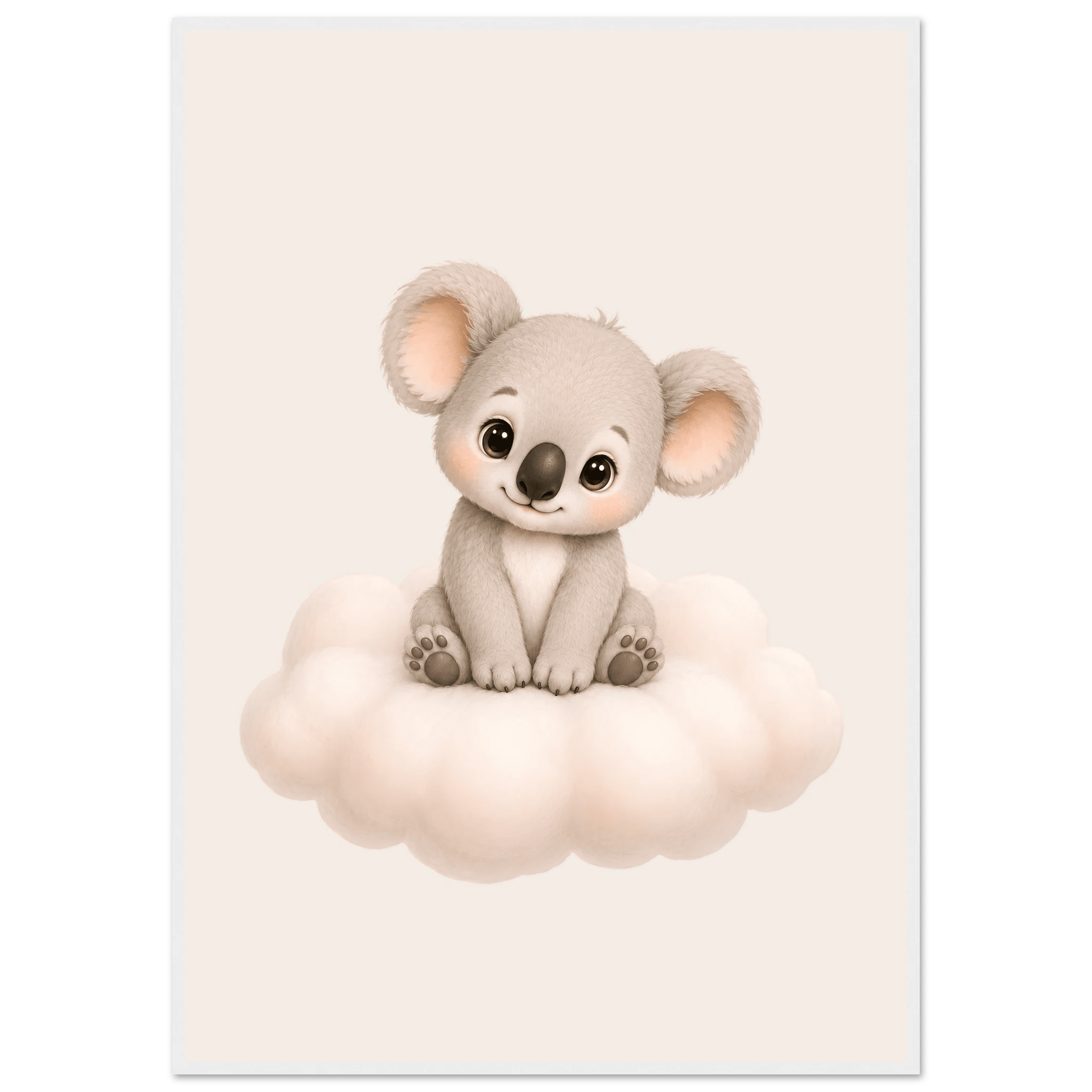 Koala på moln med namn poster