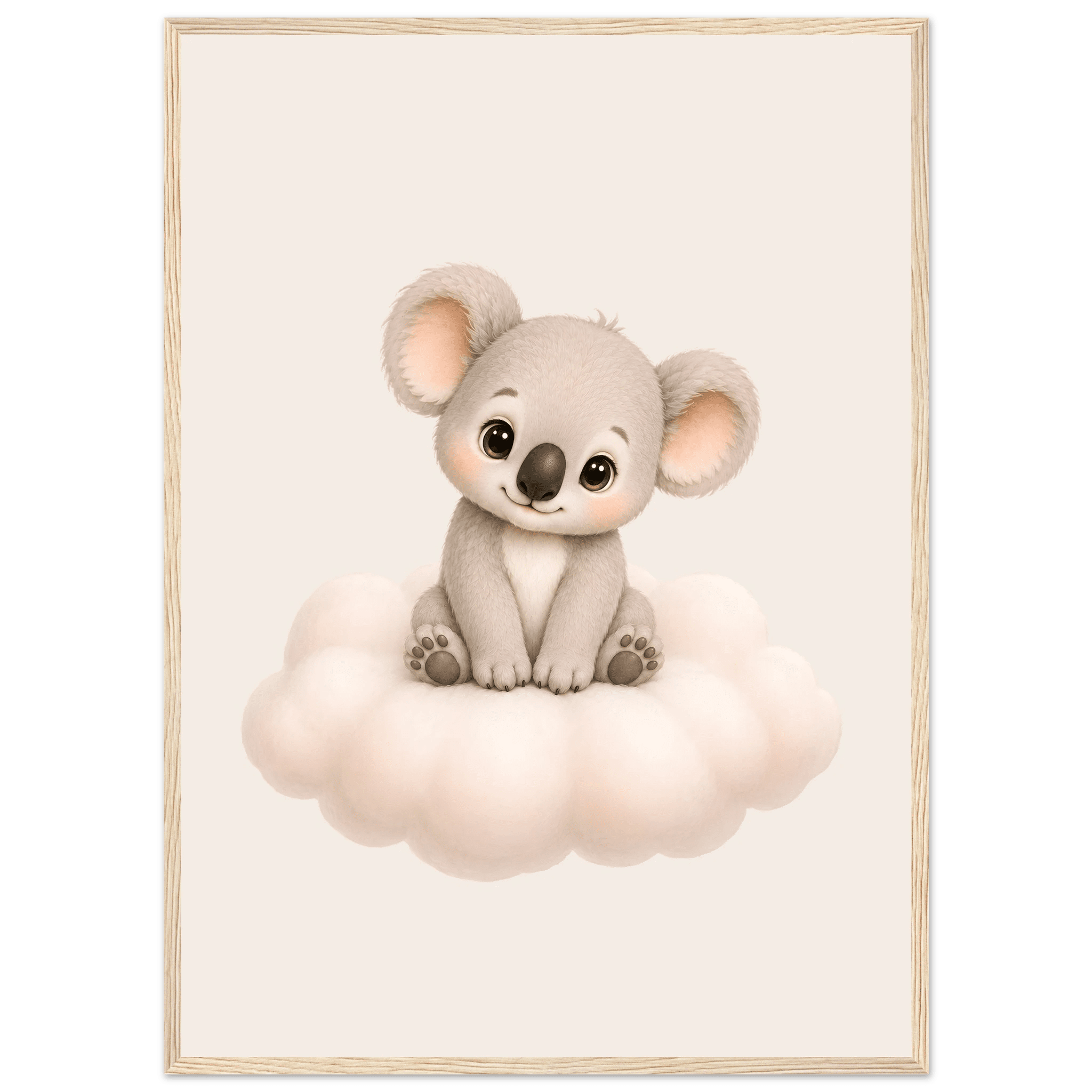 Koala på moln med namn poster