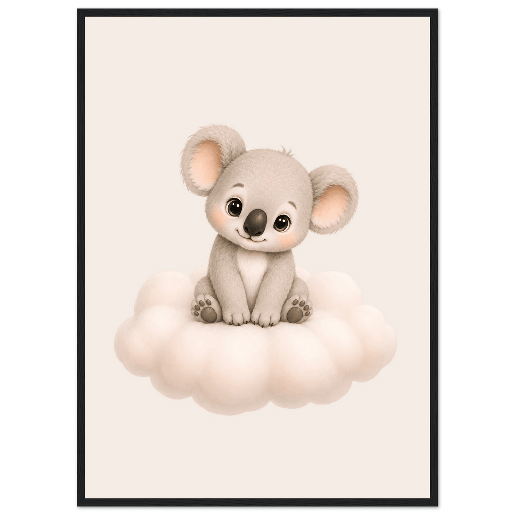 Koala på moln med namn poster