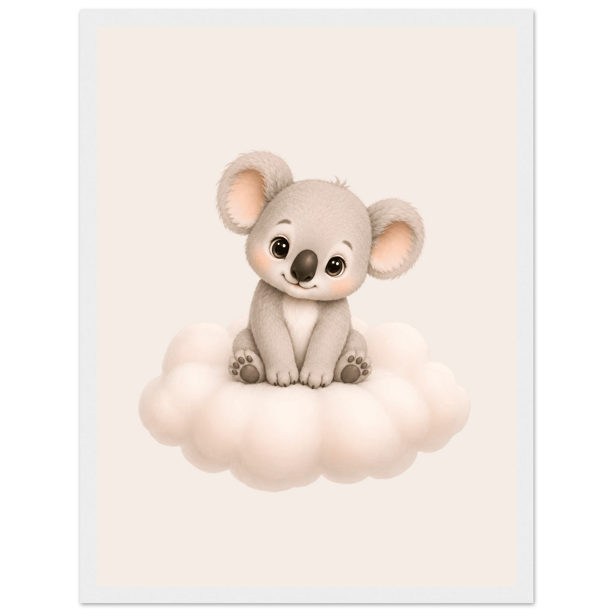 Koala på moln med namn poster