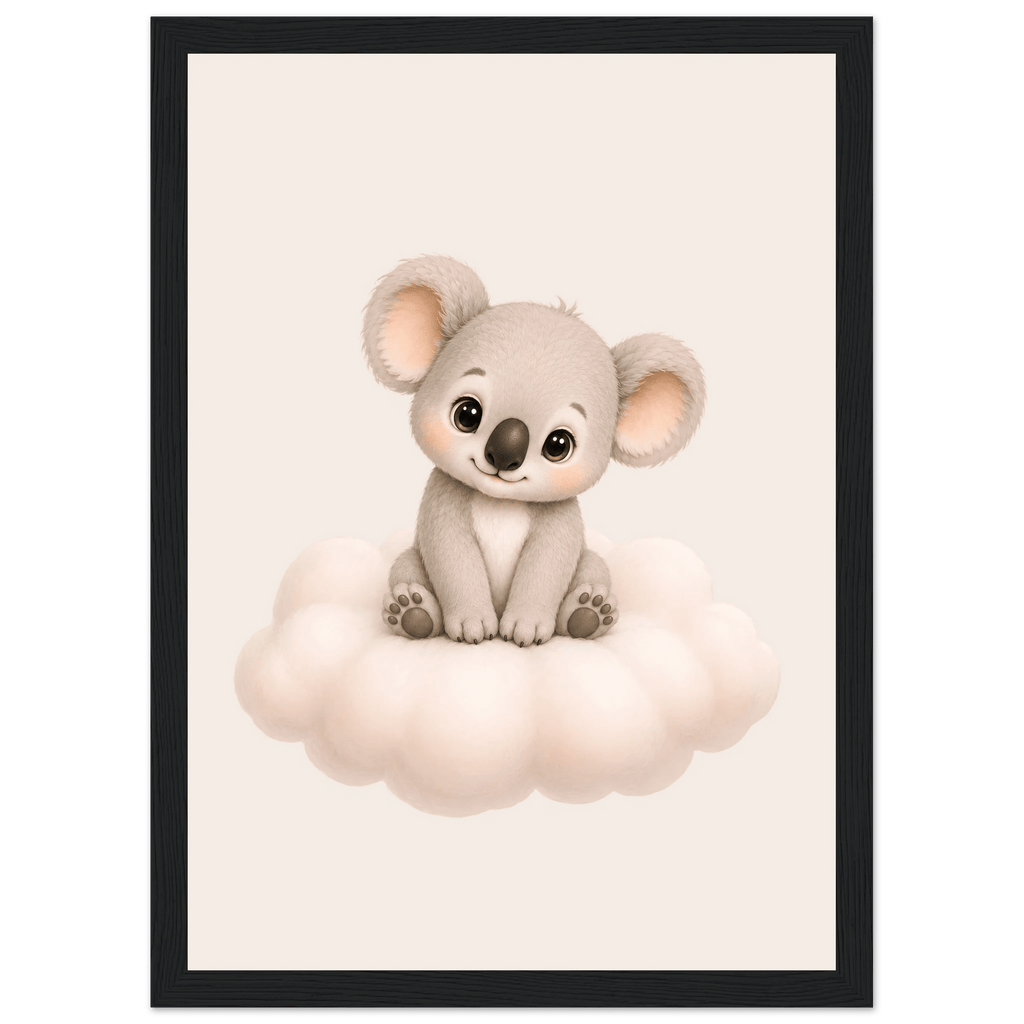 Koala på moln med namn poster