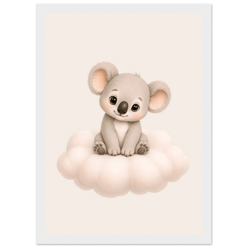 Koala på moln med namn poster