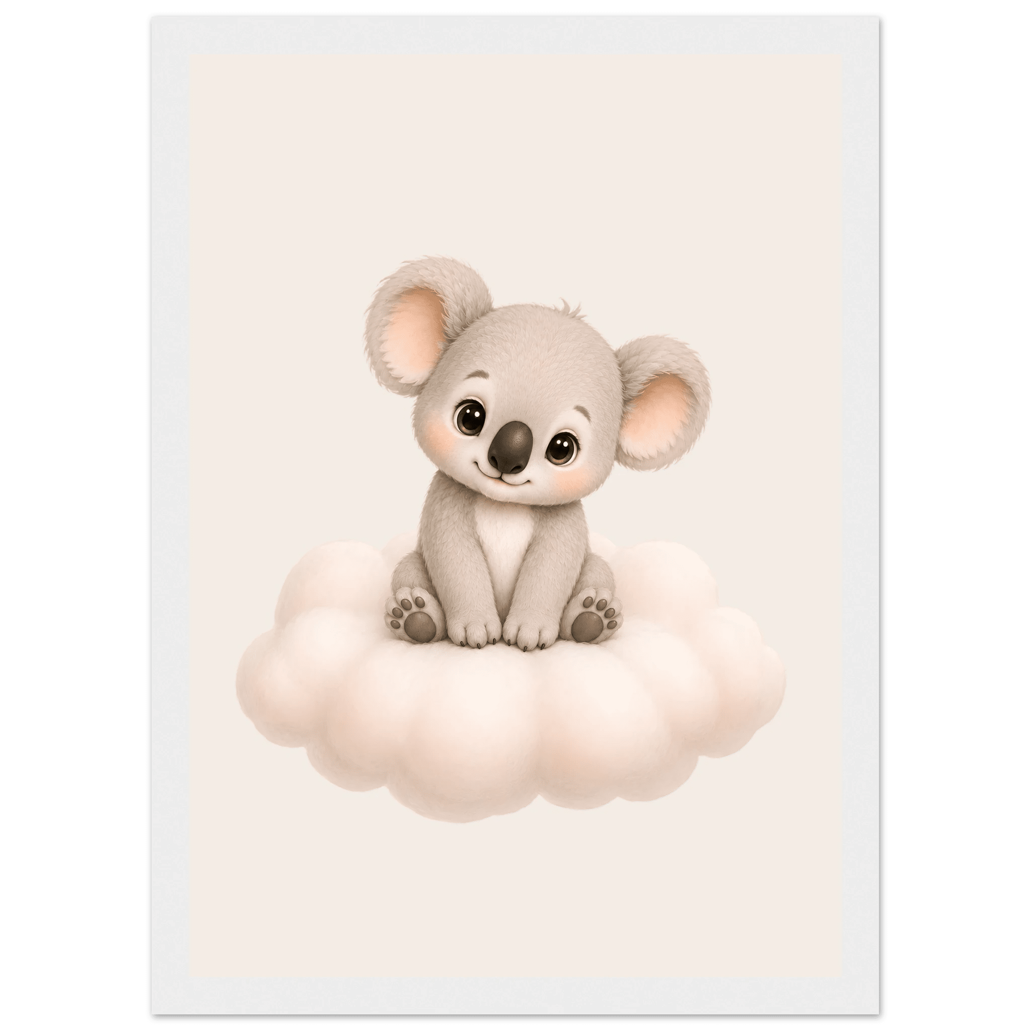 Koala på moln med namn poster