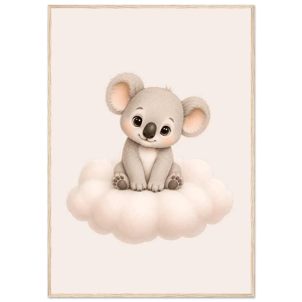 Koala på moln med namn poster