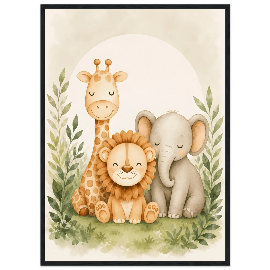 Lejon, elefant giraff poster poster