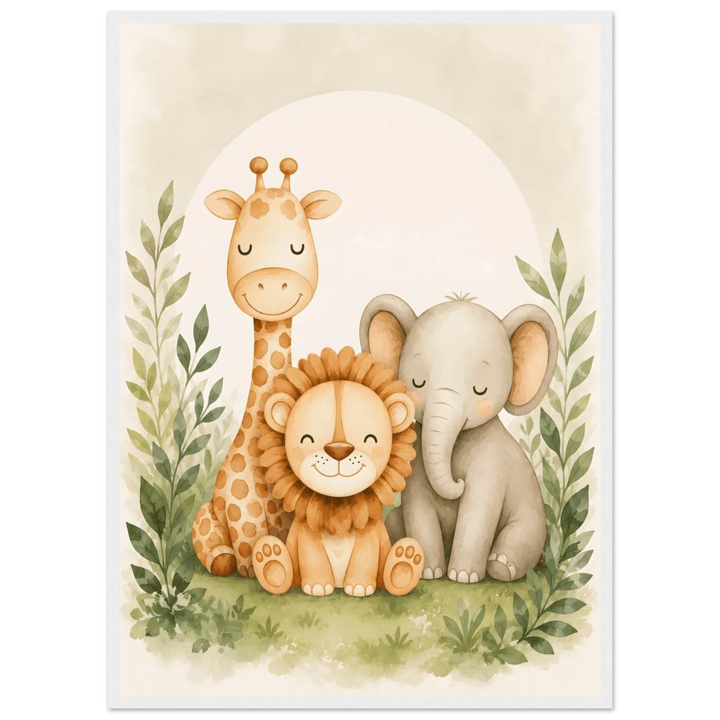 Lejon, elefant giraff poster poster
